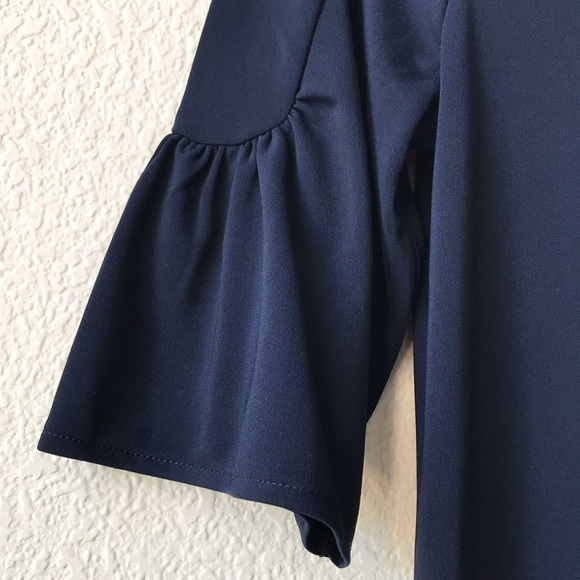 Ann Taylor Navy, 3/4-Sleeve Top SZ-S - Picture 2 of 8